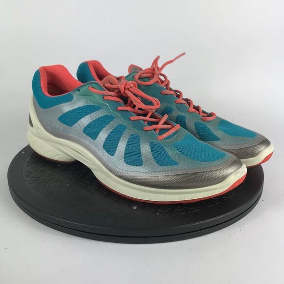 Ecco Biom Performance Comfort Athletic Shoes Blue/Orange EU 41 Men’s Size 7.5 - Picture 3 of 12